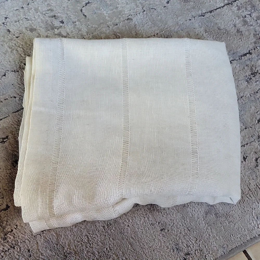 2 LAUREN Neutral Woven Linen Blend Back Tab Pocket Panel 54